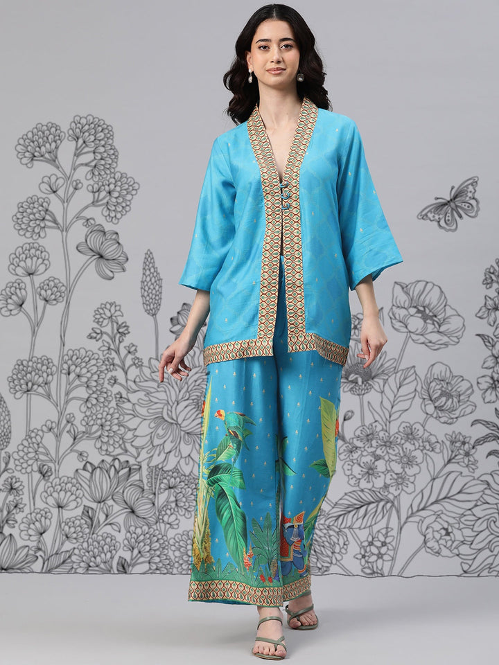 Vrindavan Printed Shrug Style Coordset