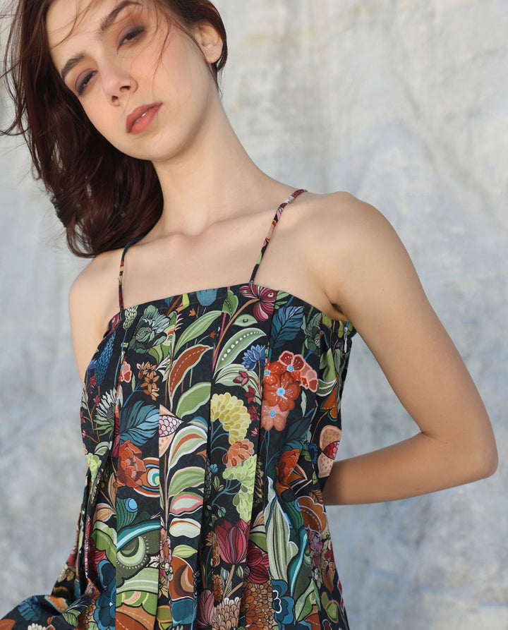 Leopard jungle maxi dress