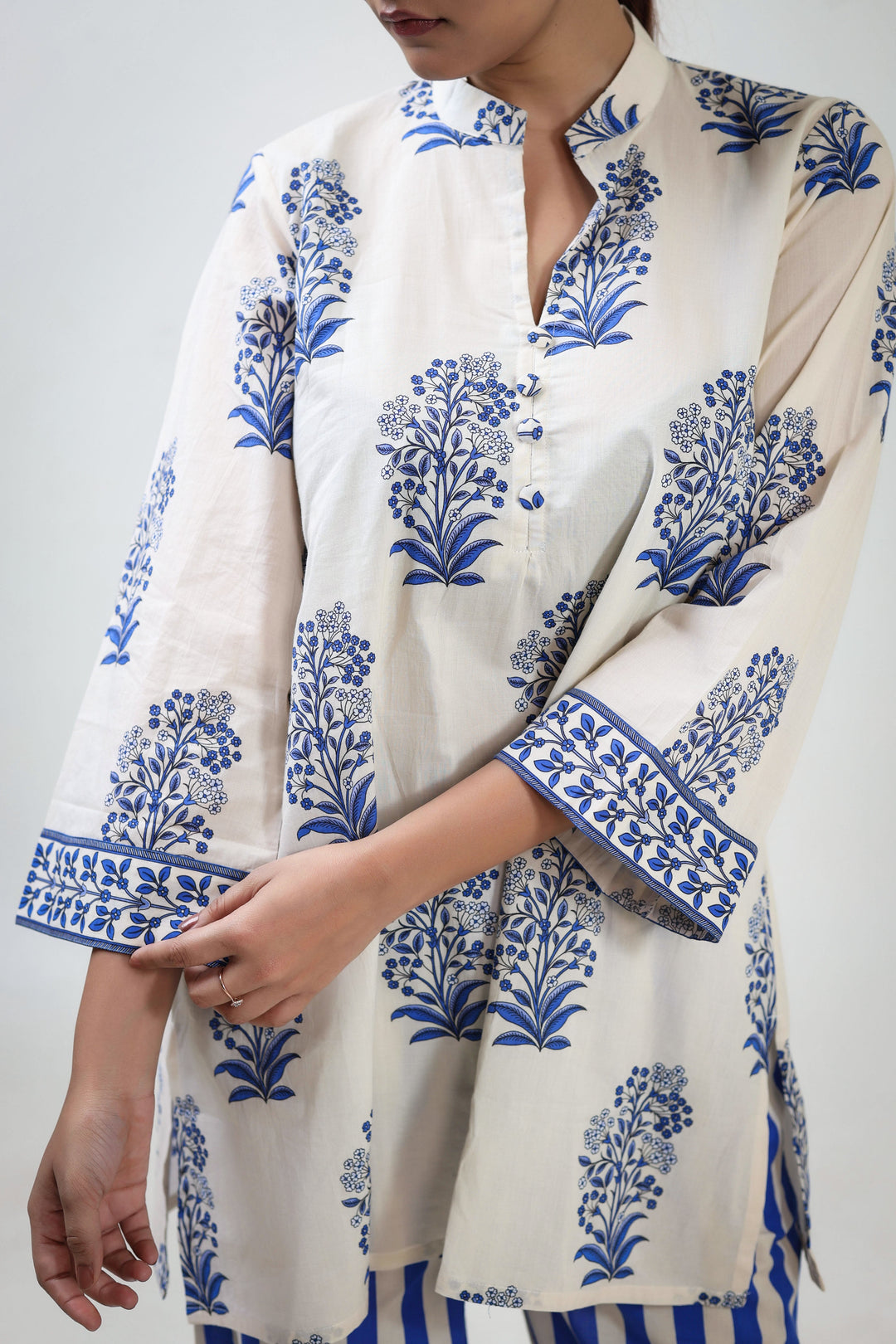 Indigo blue buta coordset