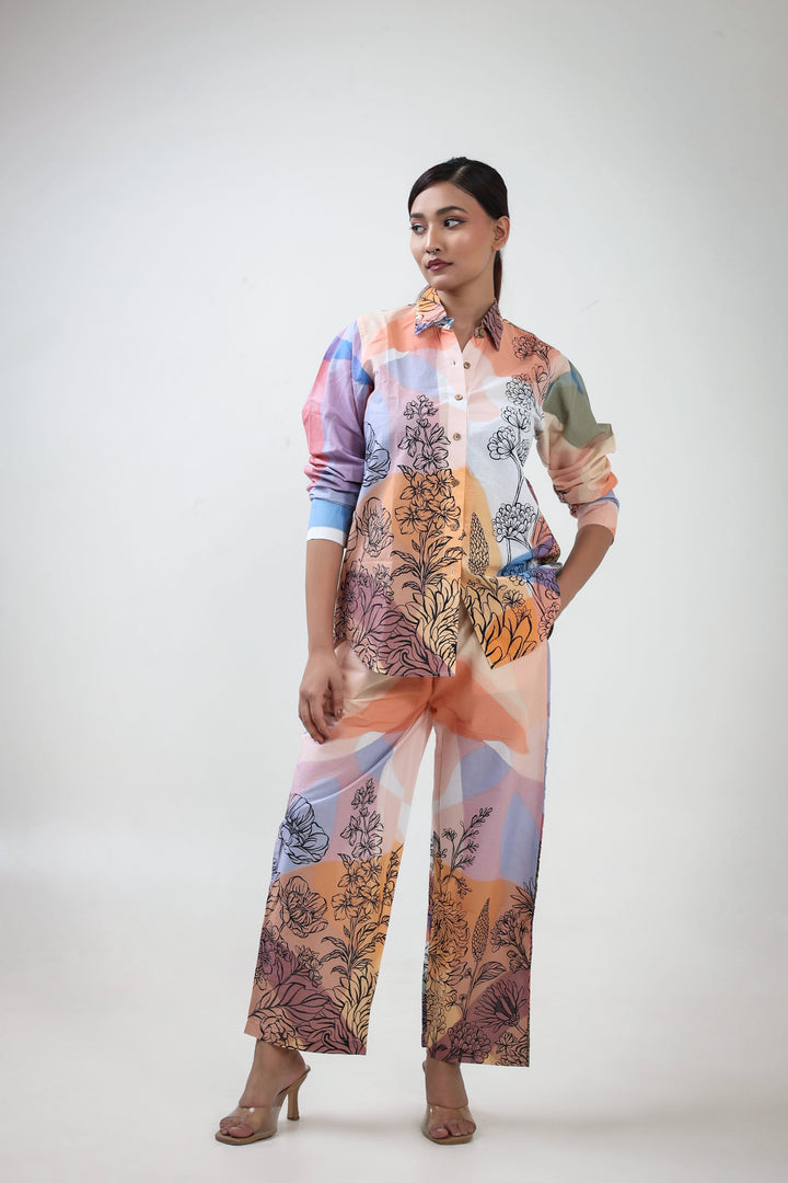 Mystic garden printed coordset