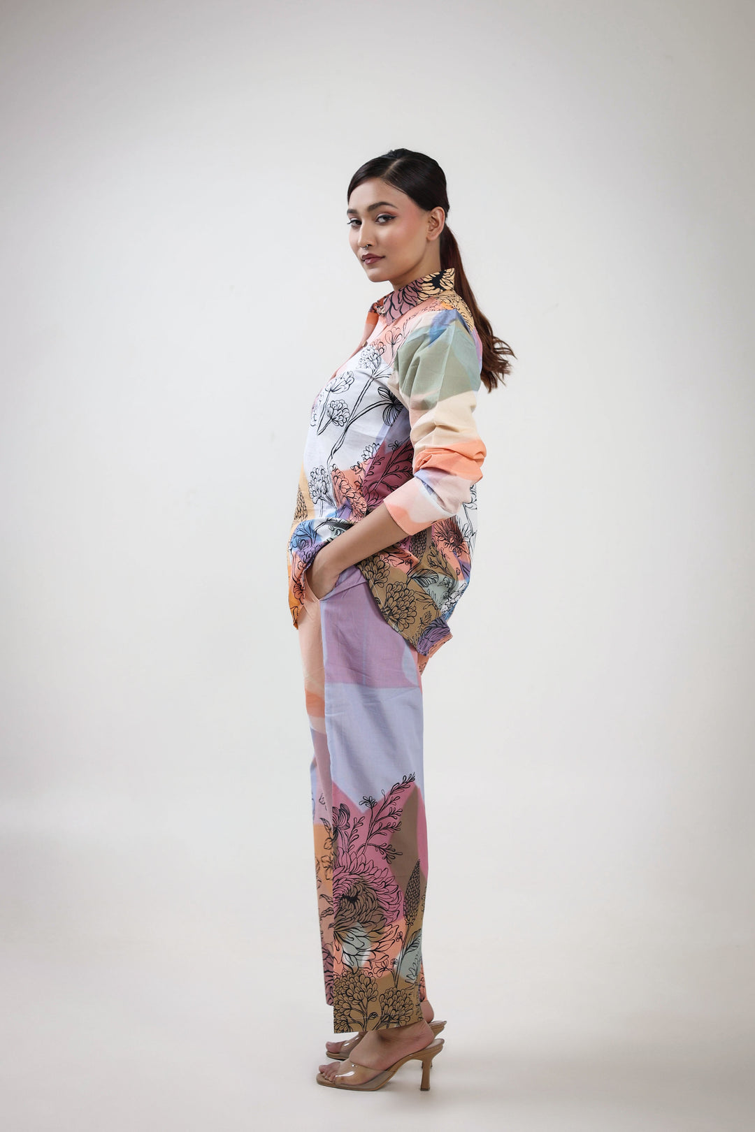 Mystic garden printed coordset