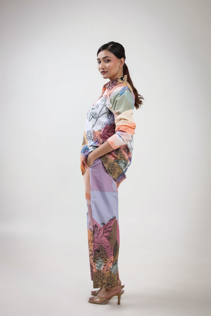 Mystic garden printed coordset