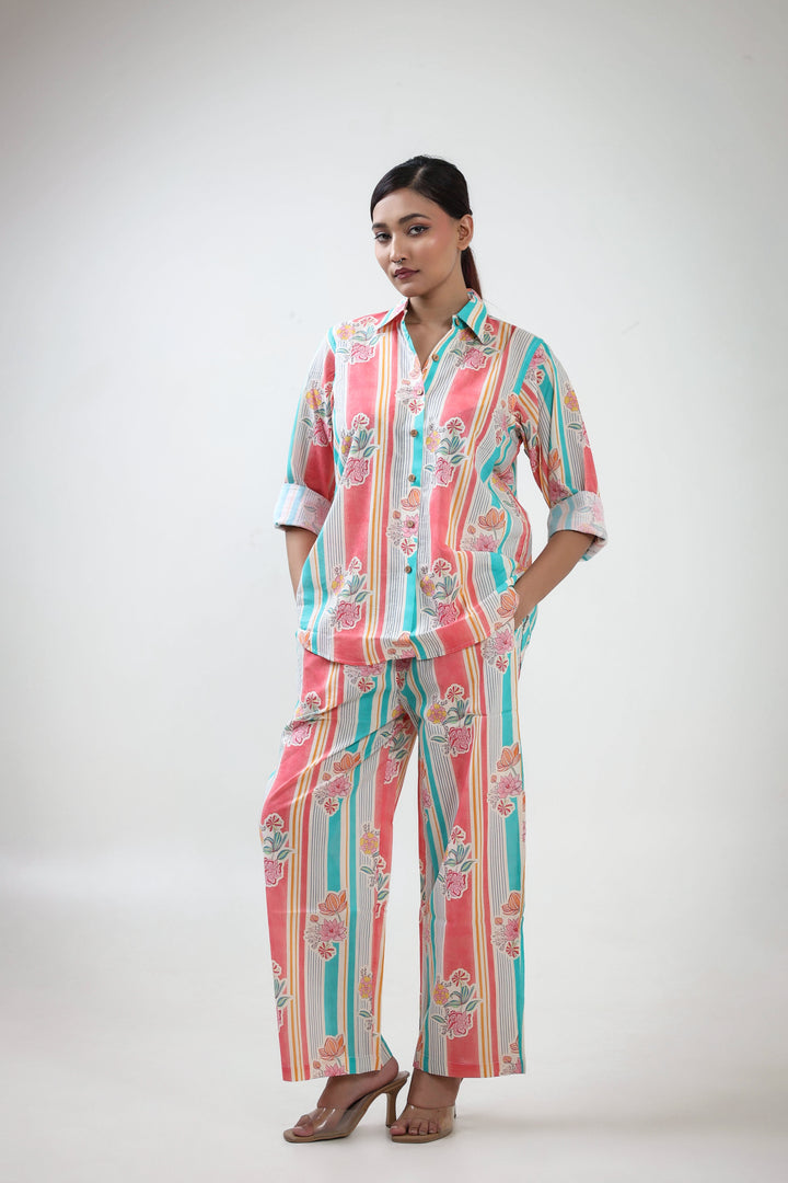 Stripe printed coodset