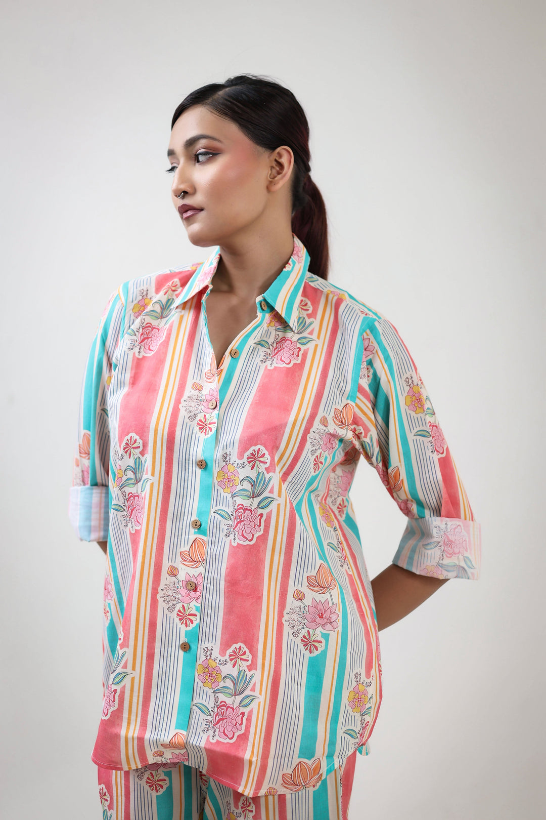 Stripe printed coodset