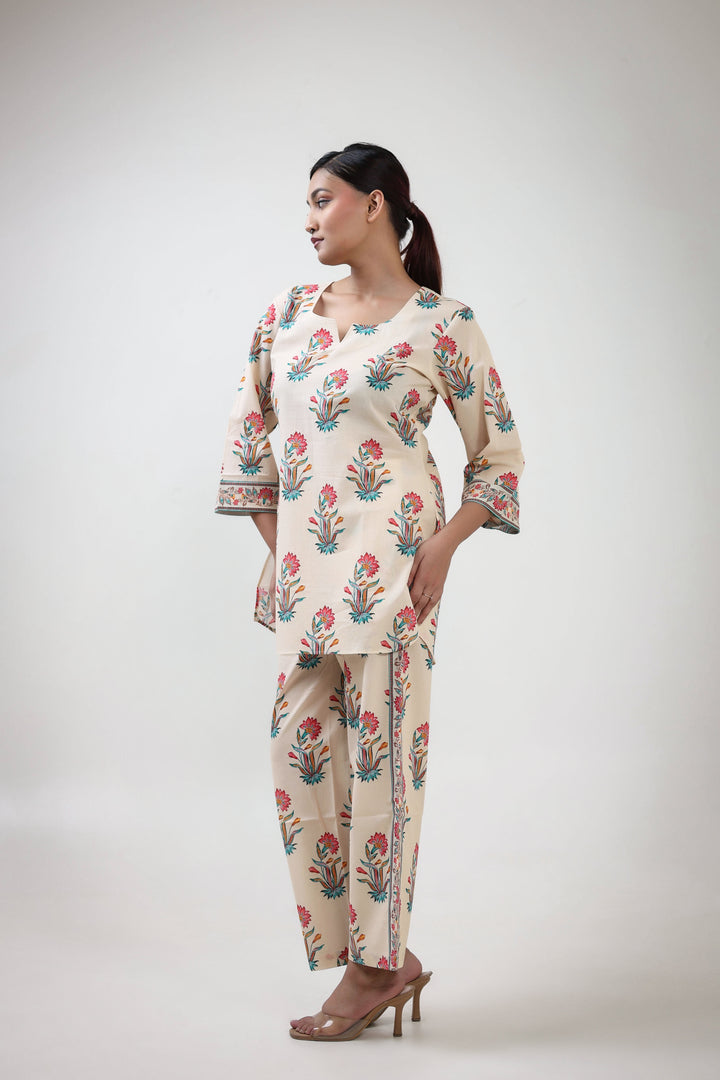 Floral buta printed coordset