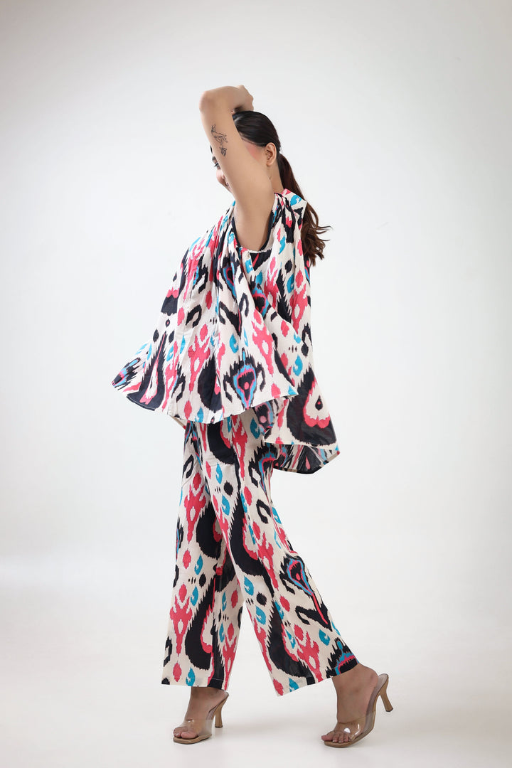 Ikat printed coordset