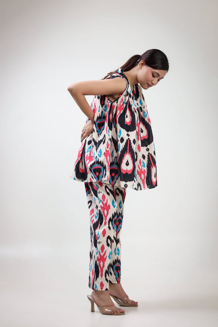 Ikat printed coordset
