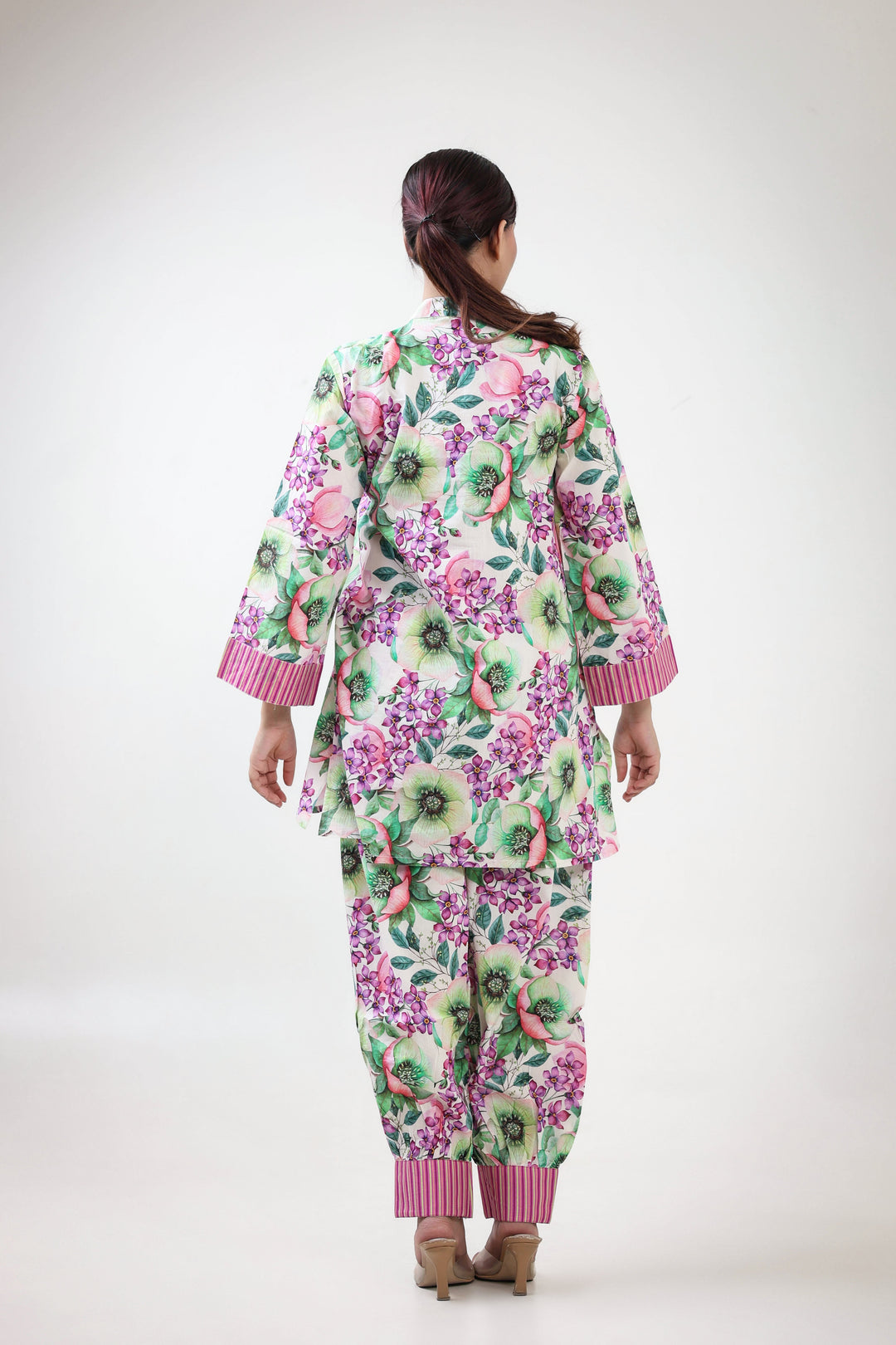Hibiscus printed coordset
