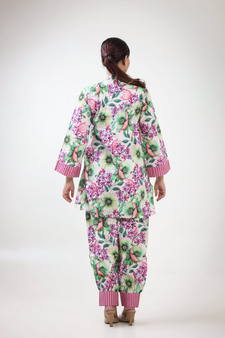 Hibiscus printed coordset
