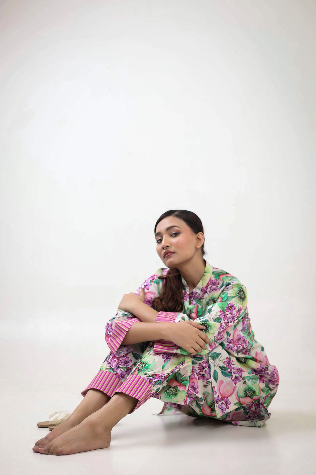 Hibiscus printed coordset