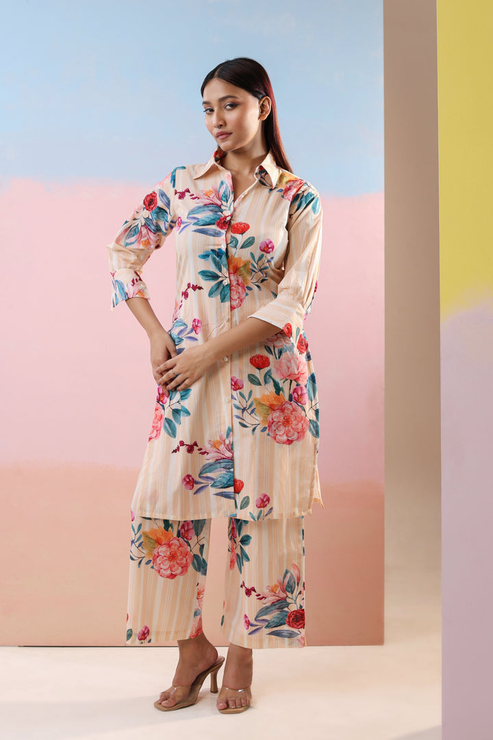 Love over floral printed coordset