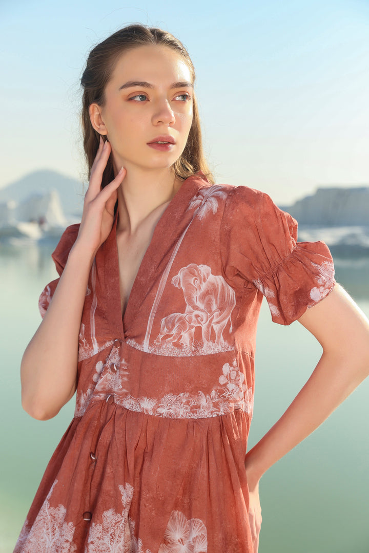 Delicate darling tier Midi dress