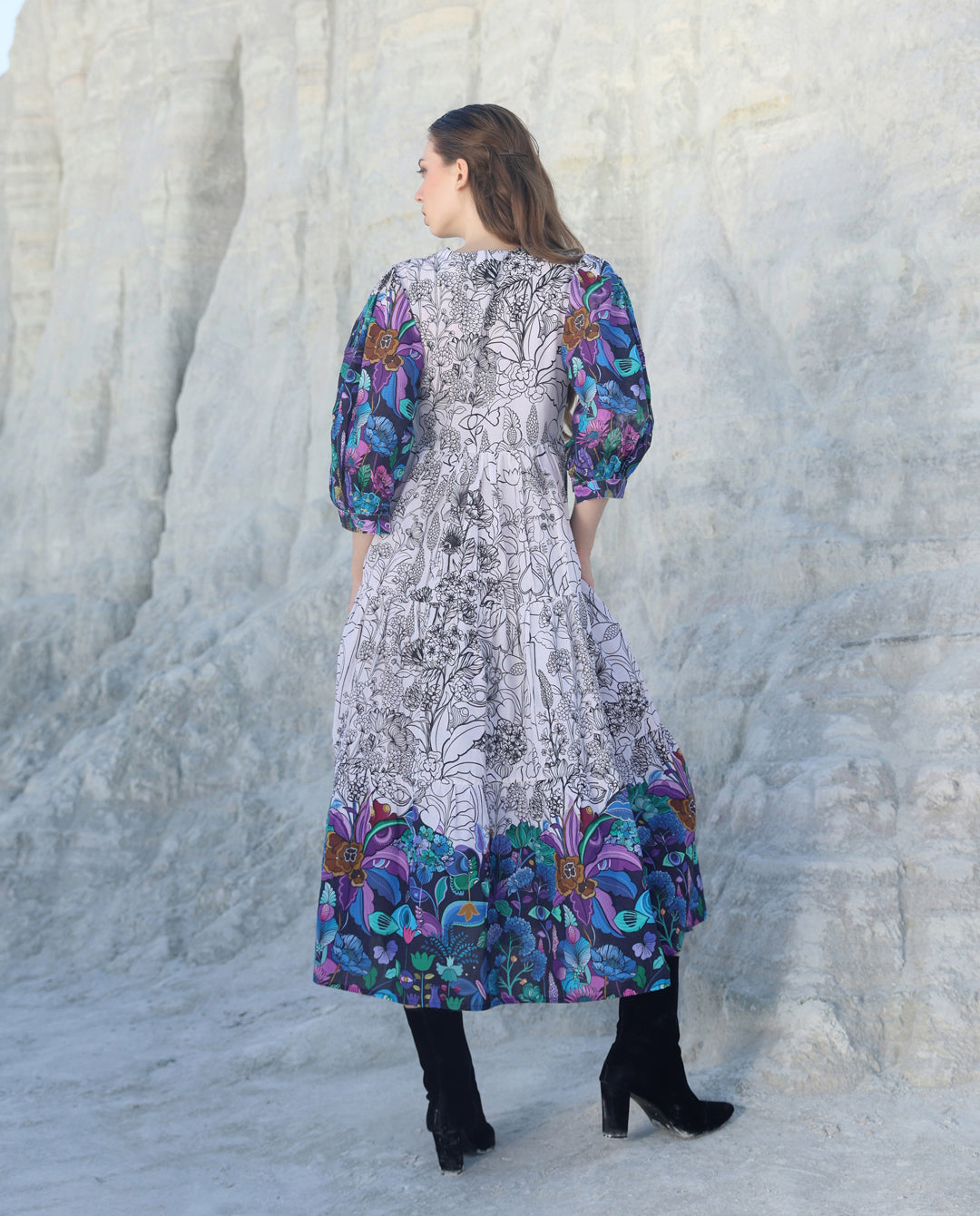 Snow white scalloped Maxi dress