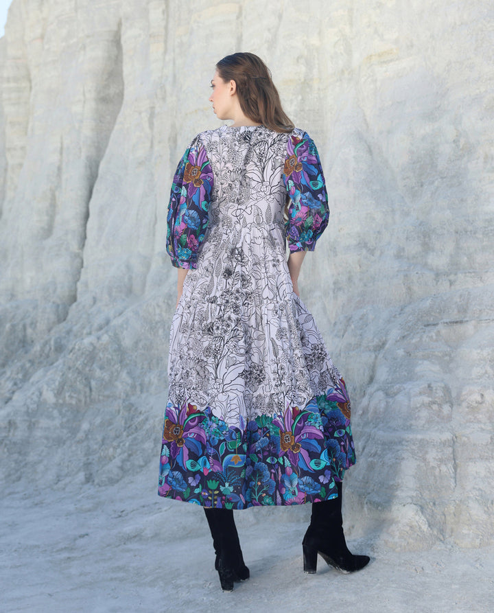 Snow white scalloped Maxi dress