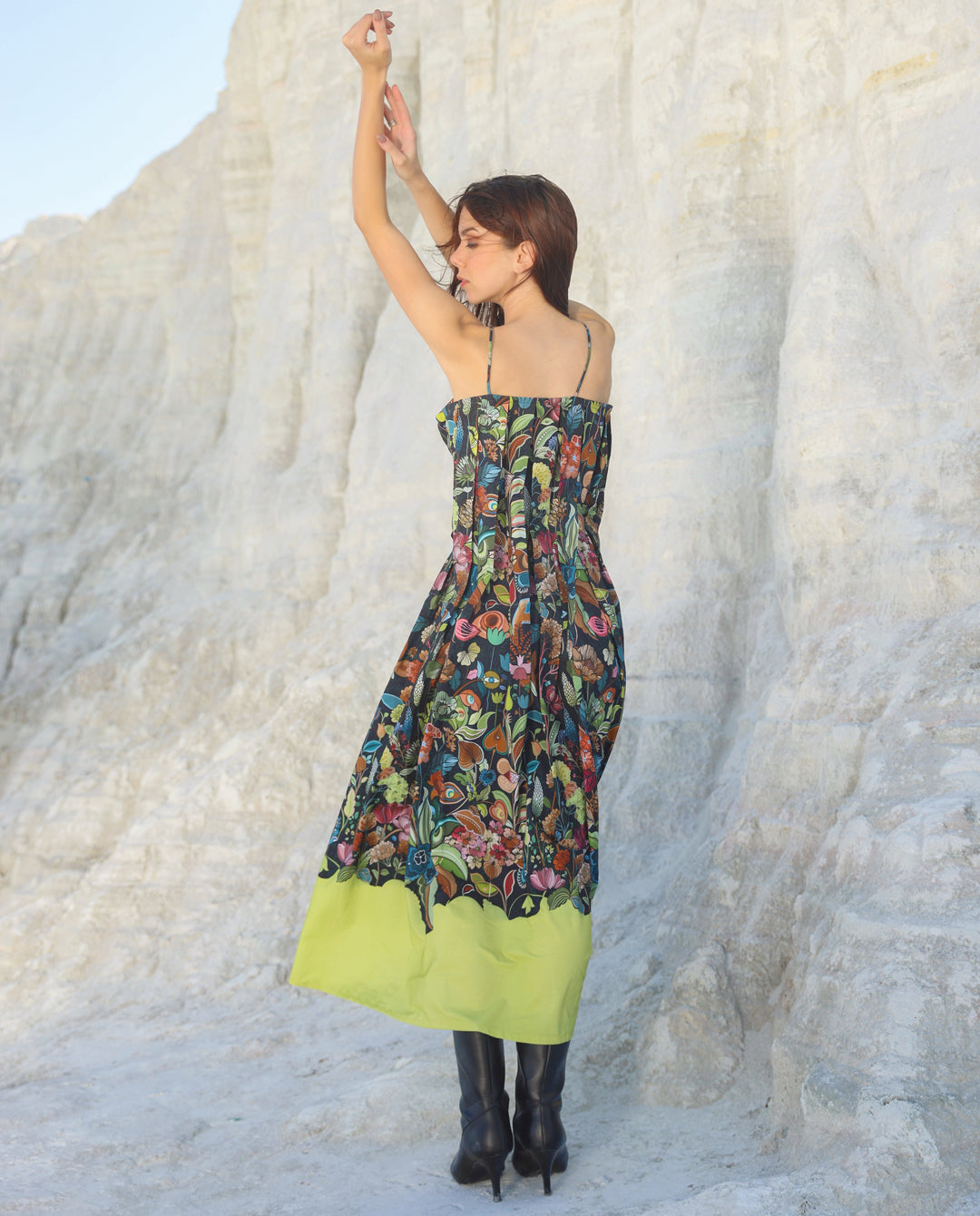 Leopard jungle maxi dress