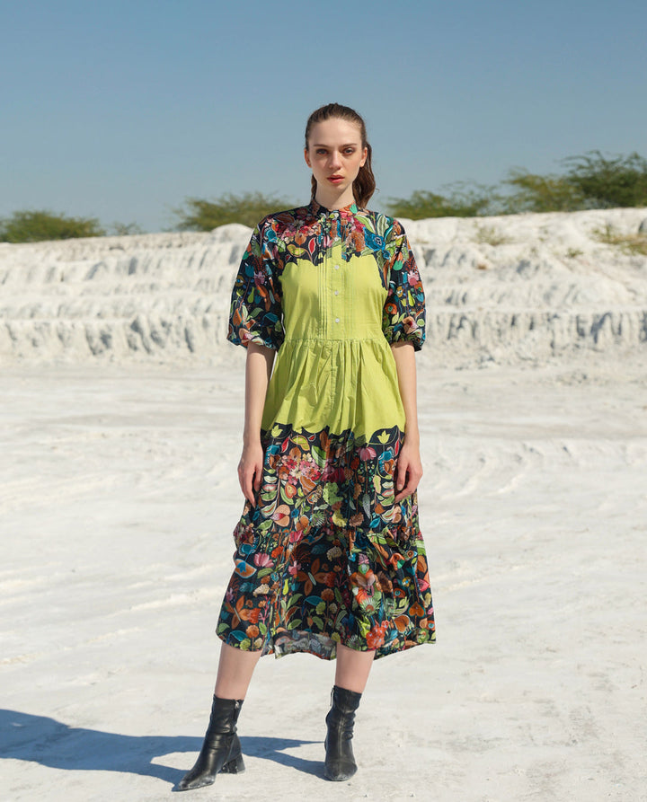 Leapord jungle midi dress