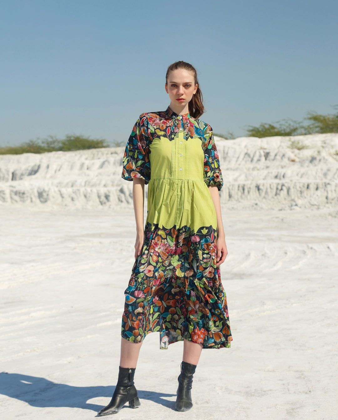 Leapord jungle midi dress