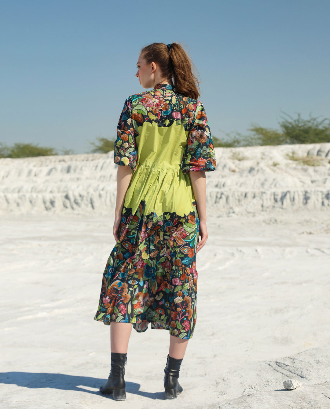 Leapord jungle midi dress