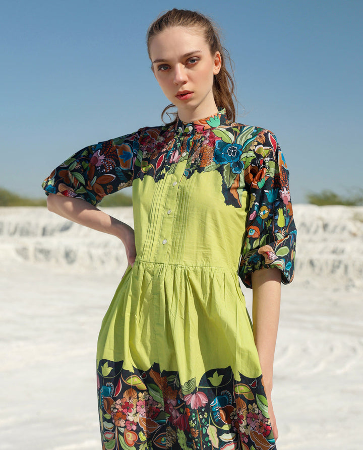 Leapord jungle midi dress