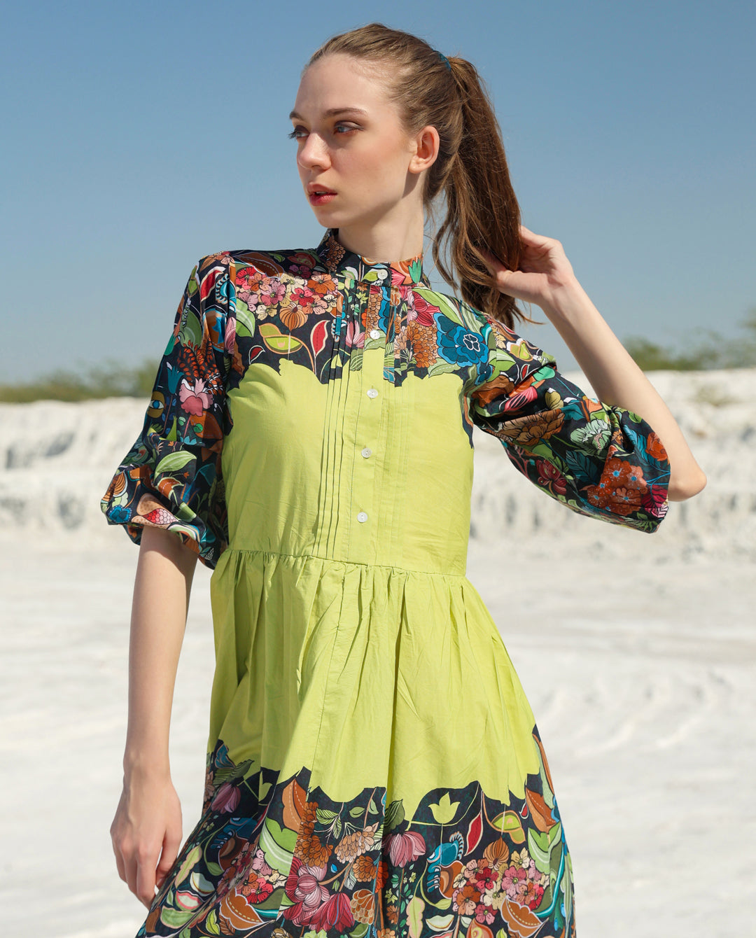 Leapord jungle midi dress