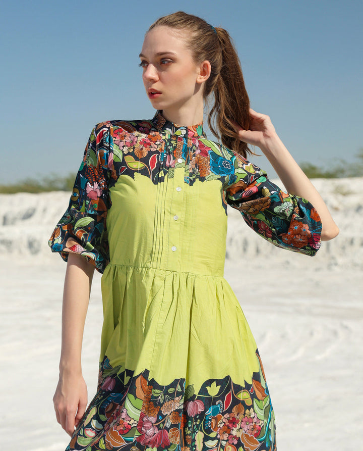 Leapord jungle midi dress