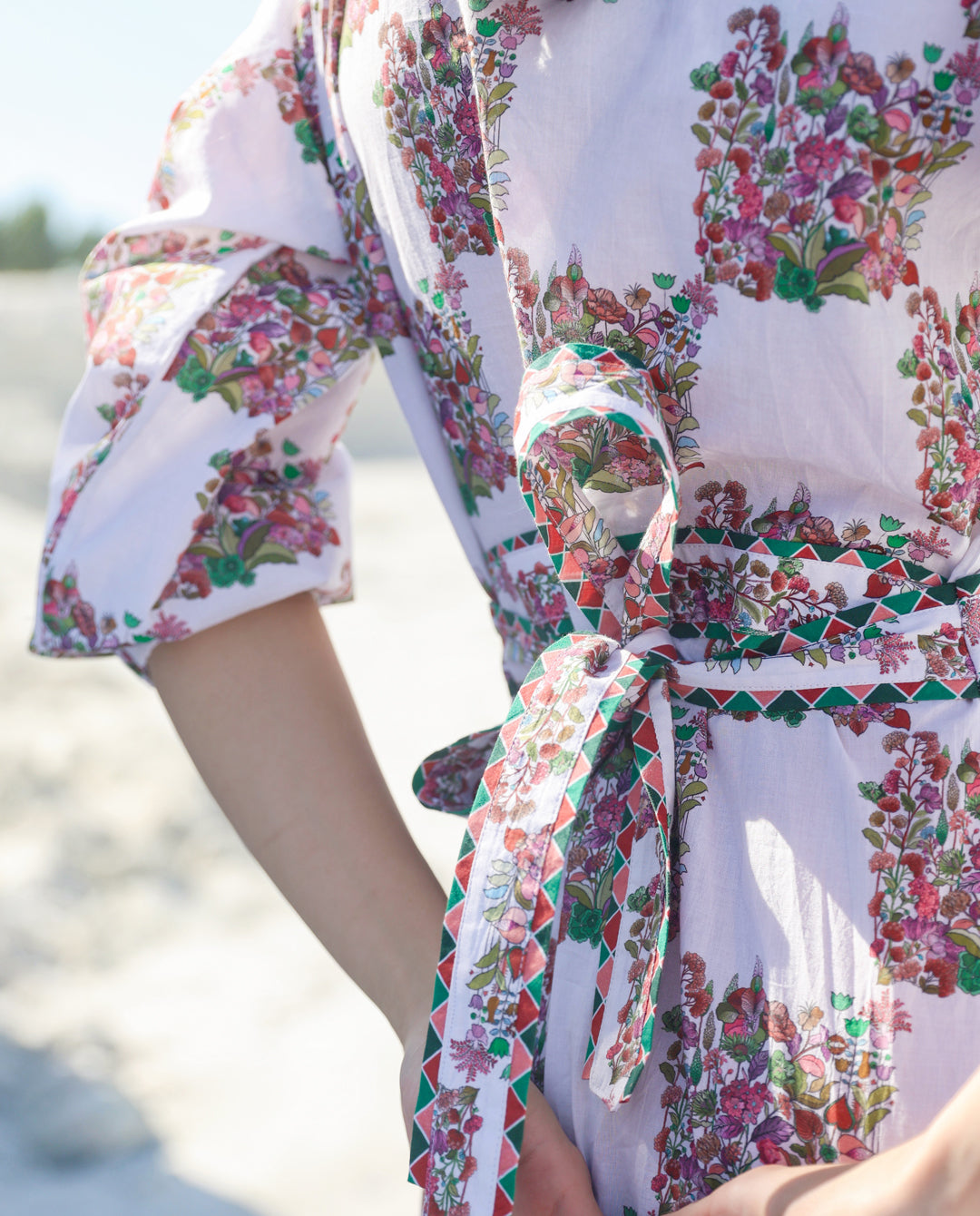 Botanical forest  tier Midi dress