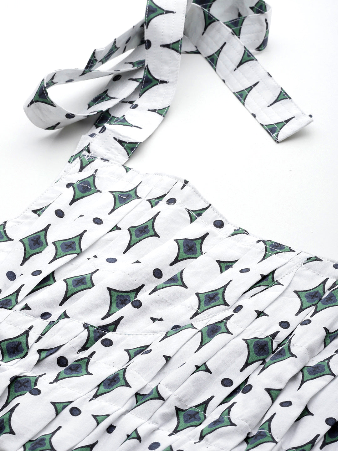 Green Color Floral Printed Pure Cotton Sleeveless Co-Ords