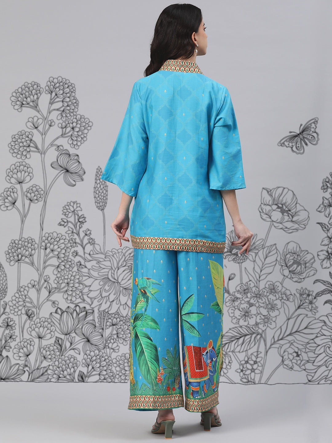 Vrindavan Printed Shrug Style Coordset