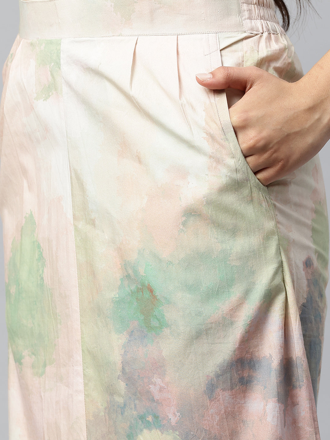 Kassia Peach Print Co-ord Set