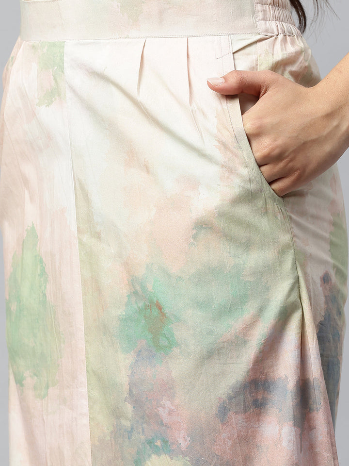 Kassia Peach Print Co-ord Set