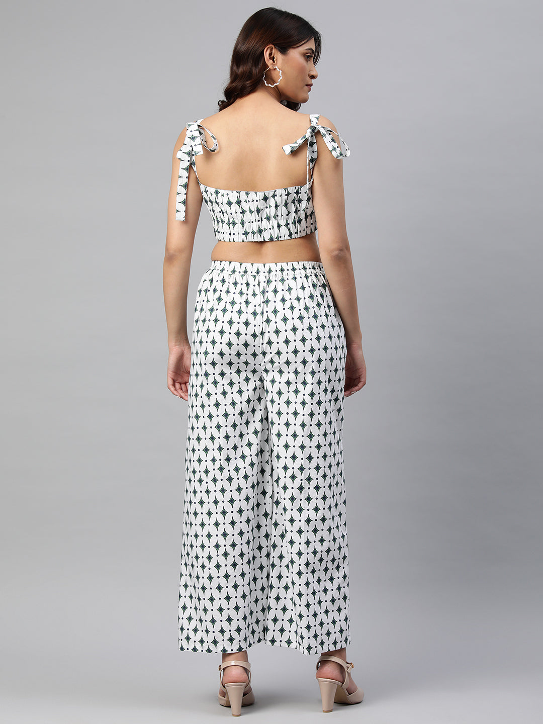 Green Color Floral Printed Pure Cotton Sleeveless Co-Ords